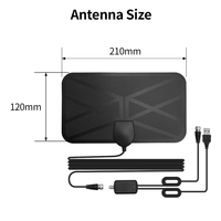 Vente chaude antenne de télévision numérique intérieure à gain élevé 4K DVB T2 avec amplificateur antenne de télévision chinoise de nouvelle génération