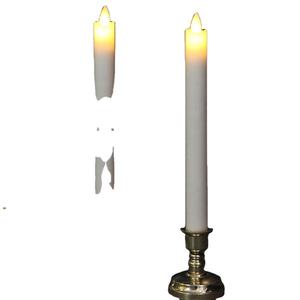 2025 nuevo AY, juego al por mayor de 2 velas cónicas LED eléctricas de cera Real parpadeantes blancas sin llama con llama móvil - Product Image 5