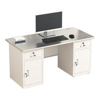 Bureau de direction moderne et traditionnel en fer, durable, design écologique, réglable, portable, facile à assembler, avec tiroir à dossiers