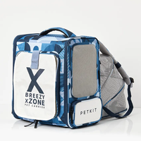 Sac à dos de transport pour animaux de compagnie PETKIT BREEZY X ZONE, tendance, écologique, respirant, portable, extensible, pour voyages en extérieur, avec fermeture éclair