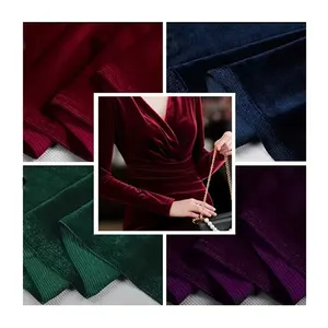 Wholesale smooth shiny thick spandex polyester korea KS velvet fabric fleece fabric for sofa