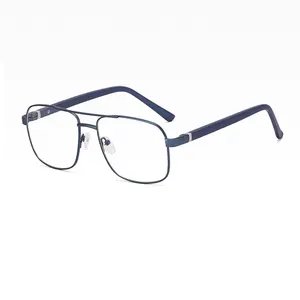 新款男士防蓝光眼镜金属方形光学眼镜架高品质商务电脑眼镜
