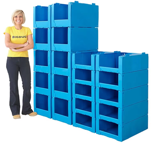 Custom dimensioni PP pannello cavo ondulato scatola di stoccaggio di plastica impilabile <span class=keywords><strong>abbigliamento</strong></span> pieghevole raccogli bidone per il magazzino - Product Image 1