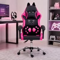 Chaise de course d'ordinateur en mousse moulée avec gaz pour chat à dossier haut Chaise de joueur Silla Chaise de jeu d'ordinateur en PC