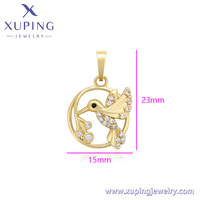 X000870586 Xuping Bijoux Animaux à la mode 14K Or Couleur Pendentif Mignon Oiseau Bijoux En Gros Cuivre Pendentif