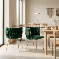 Chaise de salle à manger nordique en bois massif, siège rembourré, fauteuil avec pieds en métal, couleur personnalisée pour la maison, le restaurant, le café