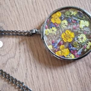 תליון טרריום זוויינג טריום זוויינג שרשרת פרח בוטני זכוכית ויטראז' - Product Image 3