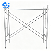 Échafaudage léger pour cadre de porte, plateforme d'échelle portable réglable en acier, accessoires de construction galvanisés en forme de H