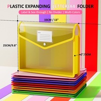 Pochettes transparentes personnalisées en plastique extensibles pour documents de conférence, reçus, contrats, documents médicaux et professionnels avec fermeture à pression
