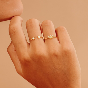 Fashion diamond wedding <strong>ring</strong> for women 14k gold plated open cuff 925 sterling <strong>silver</strong> <strong>stacking</strong> <strong>ring</strong> - Product Image 6