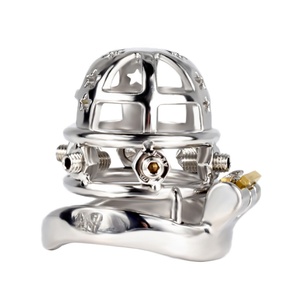 2022 Wholesale Stainless Steel Adjustable Screw Spiked Chastity Cock Cage BDSM Sex Toy Male - Product Image 5