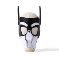 Masque de chien en néoprène pour adultes, amovible, couvrant tout le visage, jouet sexuel SM, étanche, avec bandeau pour les yeux