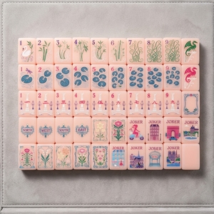 2026 Luxe 160 Pièces de Mahjong Américain en Acrylique Rose, Gravées <span class=keywords><strong>Jader</strong></span>, Durables et Écologiques, pour Fêtes, Cadeau Élégant - Product Image 1