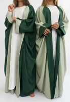 Abaya ouverte modeste et personnalisée vêtements islamiques pour femmes musulmanes robe abaya réversible en polyester grande taille pour adultes