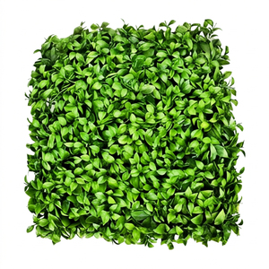 Artificial Lush Green Boxwood Foliage Panel UV Resistant Vertical Garden <b>Wall</b> Tile for Indoor Outdoor Decoration - Product Image 1