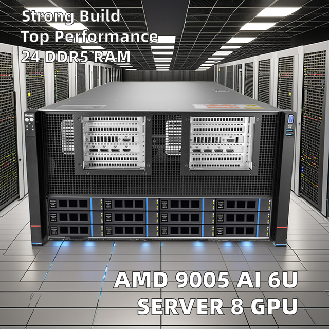 Popular AMD EPYC DDR5 8 GPU Artificial Intelligence Server 3090 4090 6U Deepseek Server for AI 3-Year Warranty