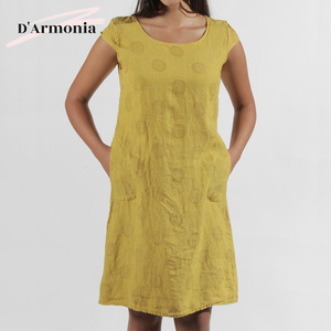 เดรสลำลองผู้หญิงอินเทรนด์เสื้อผ้าทรงหลวมเอวธรรมชาติแขนสั้นขนาดใหญ่พิเศษสำหรับฤดูร้อน - Product Image 2