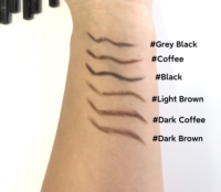Crayon à sourcils vegan double embout waterproof, tenue forte, fin, noir et marron, 6 couleurs, avec marque privée