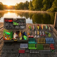 Kit complet de leurres de pêche pour débutants - Truite, Perche, Cuillère, Minnow, VIB, Grenouille, Appâts souples, Boîte de pêche avec hameçons et accessoires