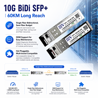 Transceiver Optique BiDi SFP+ 10G de Marque IIIV, 60km, 1270nm/1330nm, Fibre Unique LC, Module SFP BIDI pour Commutateur Réseau