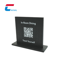 Support de menu NFC vierge, support de table, plaque en bois personnalisée avec code QR pour restaurant