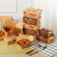 Emballage alimentaire à emporter en gros, boîte rectangulaire en papier kraft pour pâtisserie