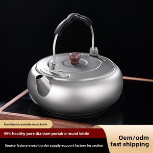Bollitore Minimalista in Titanio Puro <span class=keywords><strong>per</strong></span> Campeggio, Adatto <span class=keywords><strong>per</strong></span> Fornelli a Induzione e Piani Cottura Elettrici, Uso Domestico - Product Image 2