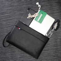 Tas Clutch Kulit Bordir Fashion Portabel Tahan Air Kapasitas Besar Musim Panas Pria Tas Tangan Mewah Dompet Ponsel Usa Mairun
