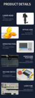 Nueva Máquina de Corte y Grabado Láser CO2 CNC 7050 de Alta Precisión, Refrigeración por Agua, Control Ruida, Leadshine, Automática para Acrílico y Madera