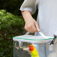 Sac de transport transparent pour oiseaux, sac de voyage portable pour perroquets, cage respirante à porter à la main ou à l'épaule pour petits oiseaux