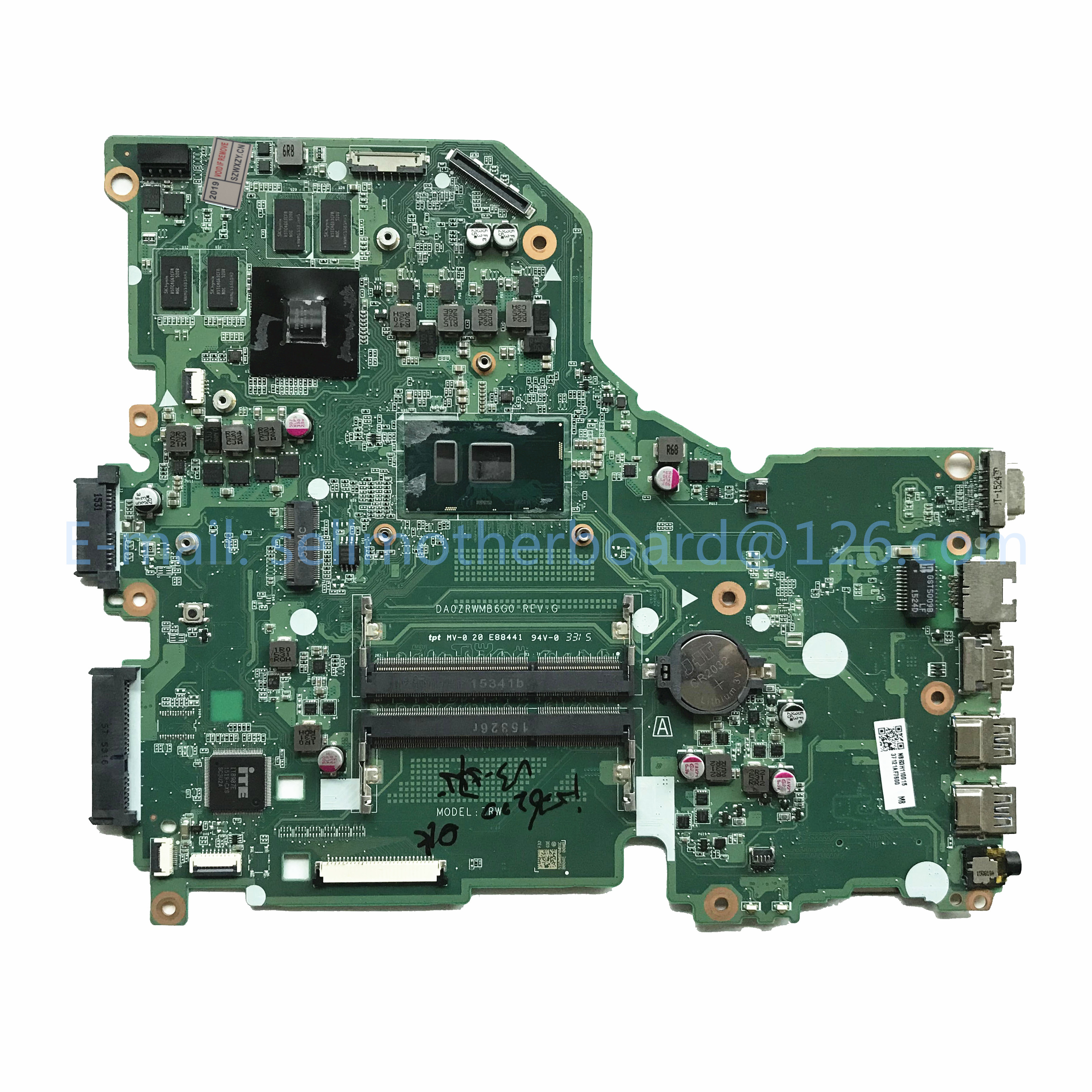 Laptop Motherboard Acer E5 575G i3/i5/i7 Support