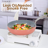 Ustensiles de cuisine de haute qualité faciles à nettoyer, ensemble de 7 pièces en aluminium antiadhésif pour la maison avec couvercle
