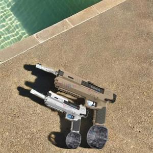 Pistolet à eau électrique pour enfants, idéal pour les fêtes estivales à la piscine, avec lumière rotative, rechargeable par USB, capacité de 1000 ml, convient aussi aux adultes - Product Image 2