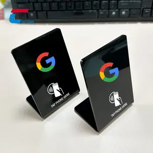 क्यू कोड ऐक्रेलिक टेबल nfc मेनू ntg213 रेस्तरां हब टेबल nfc Google समीक्षा स्टैंड