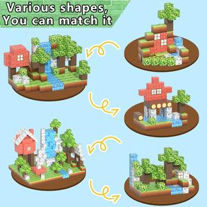 48pcs 48pcs STEM khối xây dựng từ lâu đài công chúa vườn khối từ khối nhựa cho trẻ em Đồ chơi - Product Image 3