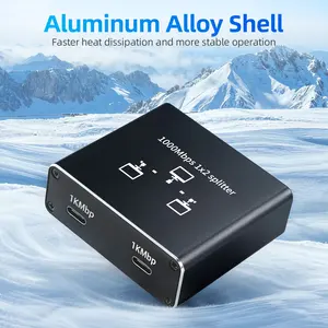 Divisor Gigabit Ethernet GC RJ45 a Doble Tipo-C |   Adaptador <span class=keywords><strong>de</strong></span> Red Simultáneo <span class=keywords><strong>de</strong></span> 1000 Mbps |   Hub USB-C para Portátiles - Product Image 2