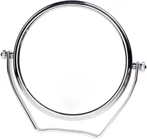 Specchio da tavolo rotondo in metallo da 6 pollici