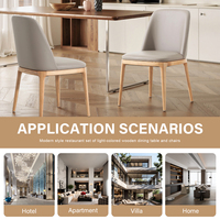Juegos de comedor modernos de madera, mesas y sillas de comedor circulares para hoteles, residencias, espacios comerciales, venta al por mayor de fábrica
