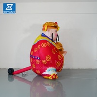 Personnage gonflable personnalisé dieu de la fortune mascotte gonflable de dessin animé dieu de la richesse pour la décoration de célébration ou de publicité