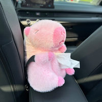 Boîte à mouchoirs en peluche de style dessin animé pour voiture, boîte à mouchoirs créative et mignonne sur le thème des animaux de compagnie, boîte à mouchoirs en peluche suspendue personnalisée pour voiture