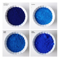 Pigment de revêtement en oxyde de fer en gros, bleu ultramarine, pigment minéral saphir pour peinture murale, bâtiment ancien
