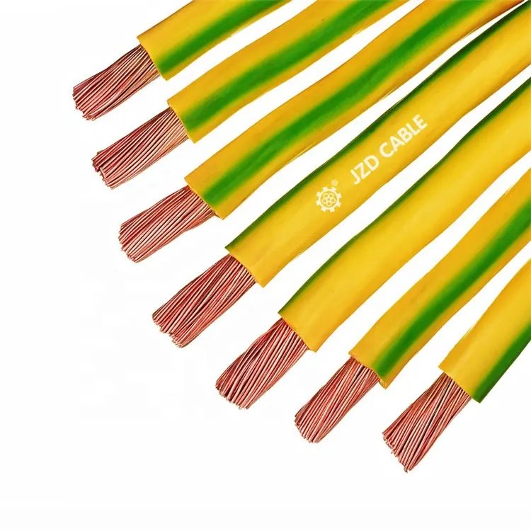 Elektrischer Draht Kupfer leiter 1,5mm 2, 5 mm2 4mm 10mm 25mm 35mm 70mm 95mm Twin und Earth Yellow Green Flexibles Kabel