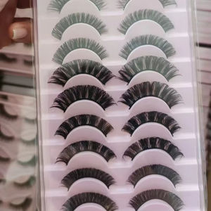 D-Curl Wimpern, Flauschige Seidenwimpern, Natürliche Schwung-Streifenwimpern, Komfortabler Tragekomfort, 3D Faux-Mink-Wimpern - Product Image 1