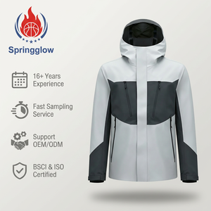 Giacca Professionale da Montagna per Uomo con Logo Personalizzato, Impermeabile 10.000mm, Softshell a 3 Strati, per Escursionismo, Produzione OEM - Product Image 2