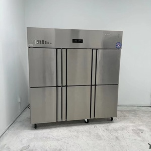 Ticari otel sanayi dik buzdolabı dört kapı buzdolabı 6 kapı dondurucu paslanmaz çelik chiller fiyat galleyware - Product Image 2