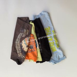 ผ้าเช็ดทำความสะอาดอุตสาหกรรม ผ้าฝ้าย 100% ไม่ได้พิมพ์ลาย ผ้าเช็ดทำความสะอาดสีต่างๆ น้ำหนัก 10 กก. 20 กก. 25 กก. ผ้าเช็ดทำความสะอาดแบบตัดสำเร็จ - Product Image 1