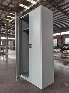 CAS-005 למכירה חמה שתי דלתות פלדה אלמירה עיצובים ארון בגדים משרד מתכת ארון בגדים עם תיבה בטוחה - Product Image 5