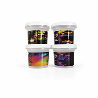 Pot en plastique avec couvercle à vis pour yaourt, gelée, crème glacée, collations, bonbons, contenants de 100 ml, 3,5 g, 7 g, motif floral