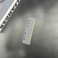 En stock : Classeur à 6 anneaux A4, B5, A5, A6, A7, marque-page, règle, séparateurs transparents givrés en PP avec estampage doré