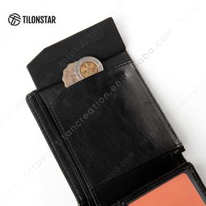 TILONSTAR TVW119 Factory Wholesale Portable RFlD Blocking Leather Bifold Wallet With <b>ID</b> Window Luxury Wallets For Men - Product Image 4